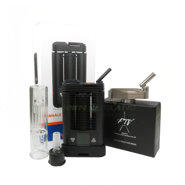 MIGHTY Vaporizer SET mit Edelstahl Kühleneinheit + Wasserfilter