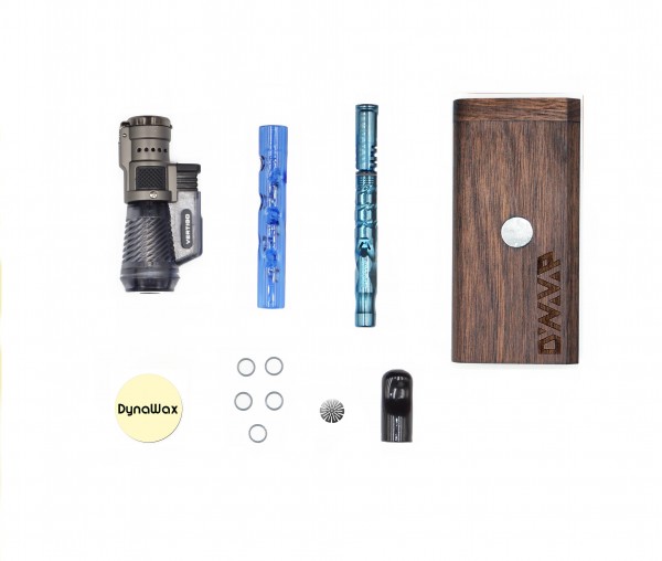 DYNAVAP STARTER SET "VAPCAP COLOR M" Edt 2020 - WALNUSS DynaStash / BLAU Hula Stem