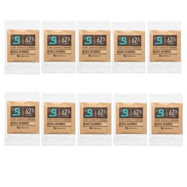 BOVEDA 10 x Humidipaks 62% - 4 Gramm Einzeln verpackt