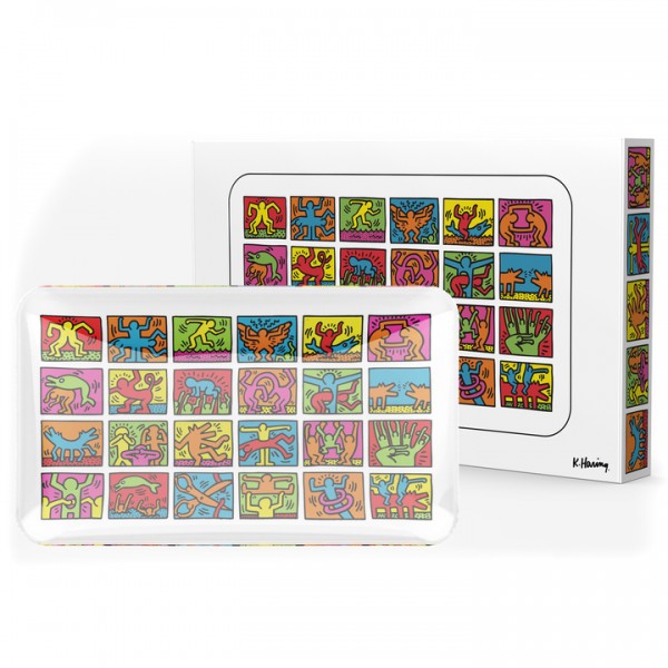 K.Haring Tray aus Glas