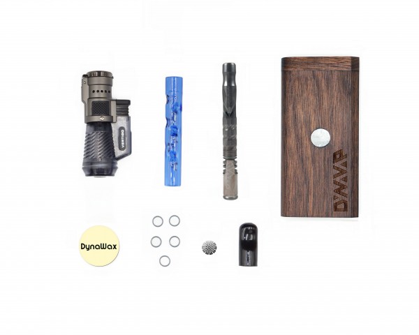 DYNAVAP STARTER SET "VAPCAP COLOR M" Edt 2020 - WALNUSS DynaStash / BLAU Hula Stem