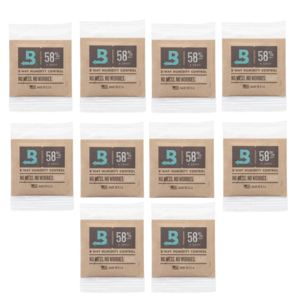 BOVEDA 10 x Humidipaks 58% - 8 Gramm Einzeln verpackt